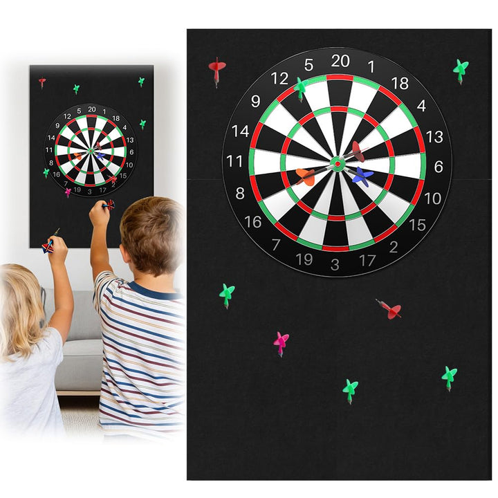 Dartboard-Wandschutz, Filz-Dartboard-Wandschutz, Wandumrandung für Dartboard-Rückseite, Selbstkleben