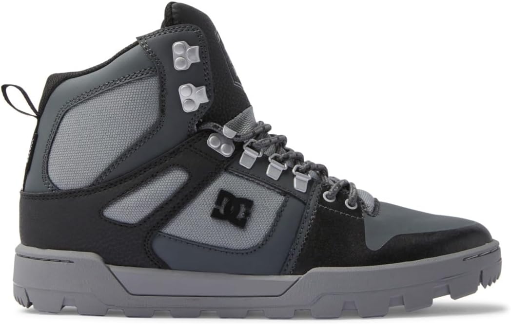 DC Shoes Herren Pure Hi Bootsschuh 41 EU Black Grey Black, 41 EU Black Grey Black