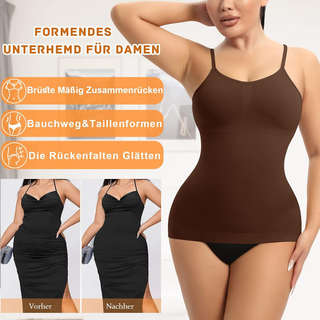 Damen Shape Unterhemd Bauchweg Hemdchen Shapewear Trägertop Shaping BH Hemd Formendes Top Body Shape