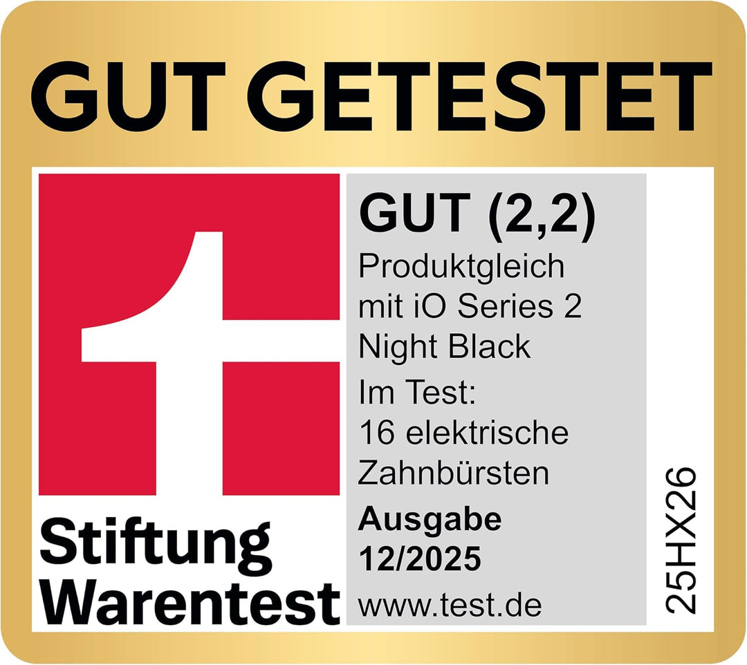 Oral-B iO Series 2 Elektrische Zahnbürste Schwarz PLUS Original Oral-B iO Sanfte Reinigung Aufsteckb