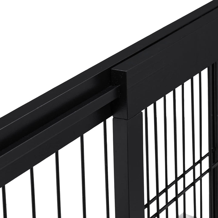Relaxdays Absperrgitter, ausziehbares Schutzgitter, Treppe & Tür, HxB 56x70-108 cm, freistehend, Kin