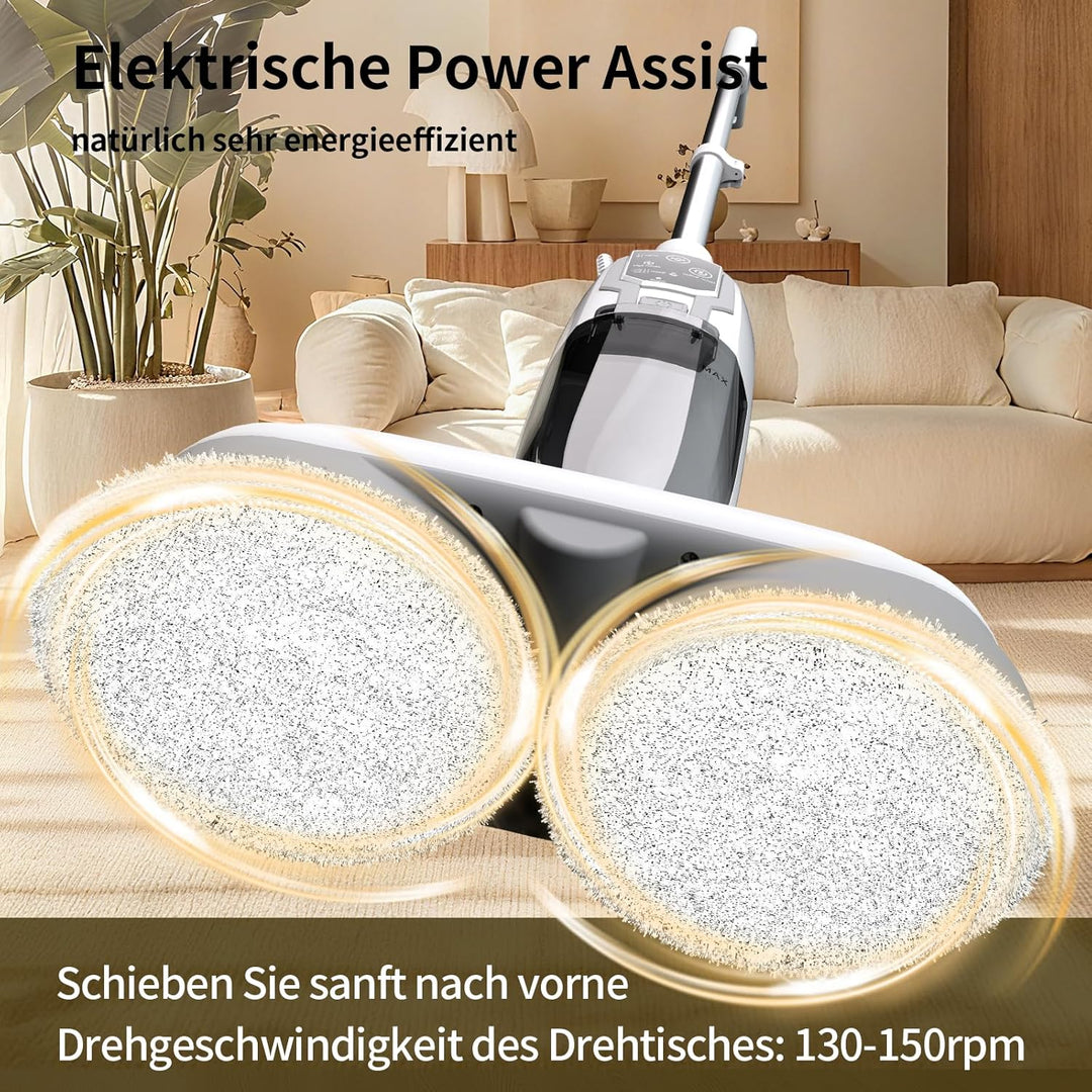 2-in-1 Dampfreiniger Mop mit Handgerät, 30s Schnellaufheizung, 4 Mikrofaserpads, Für alle Hartböden