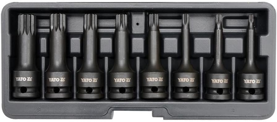 IMPACT BIT SOCKET SET SPLINE 8PCS 12