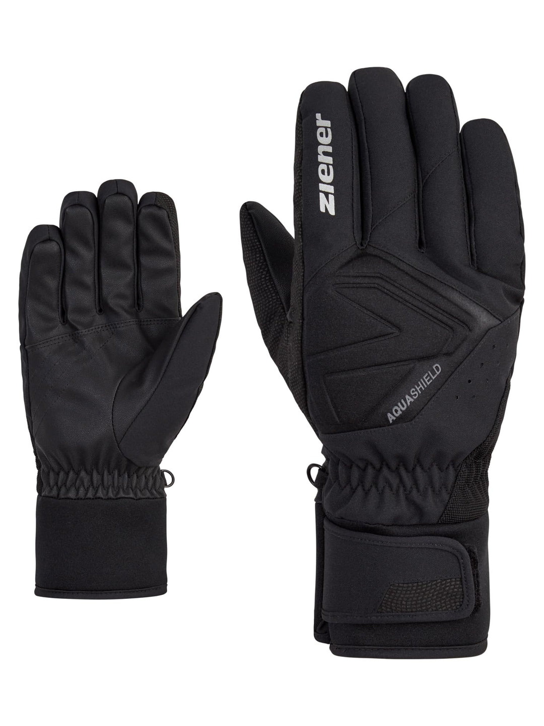 Ziener Herren Gatis Ski-Handschuhe/Wintersport | wasserdicht, atmungsaktiv 7.5 Schwarz, 7.5 Schwarz
