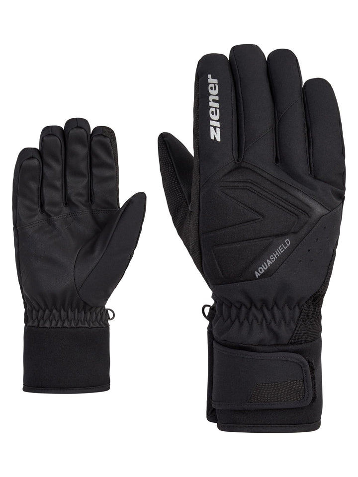 Ziener Herren Gatis Ski-Handschuhe/Wintersport | wasserdicht, atmungsaktiv 7.5 Schwarz, 7.5 Schwarz