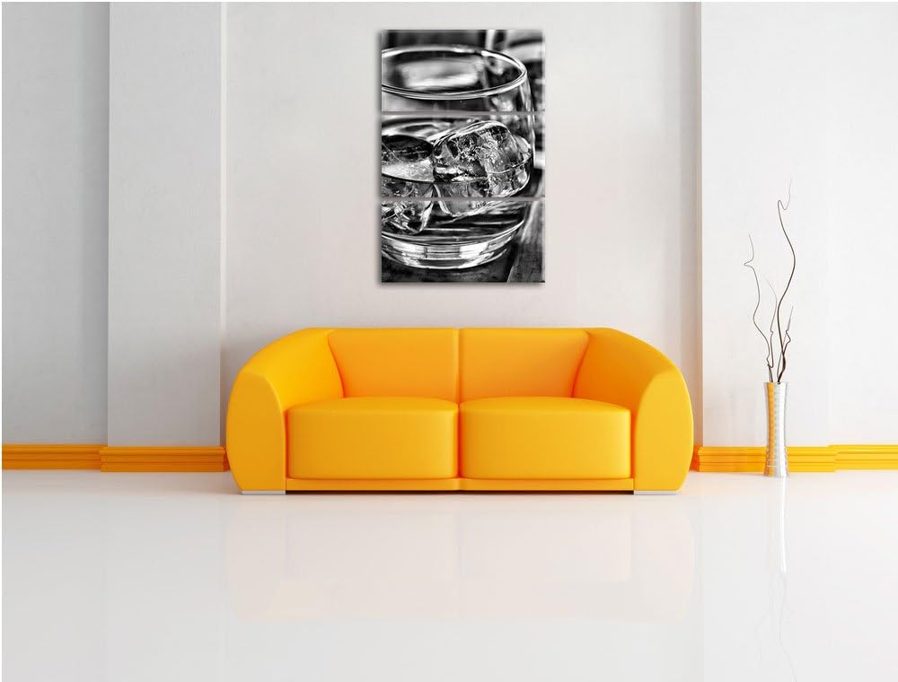 Pixxprint Goldgelber Whisky als Leinwandbild/Grösse: 3 Teilig (120x80 cm) cm/Wandbild/Kunstdruck/fer