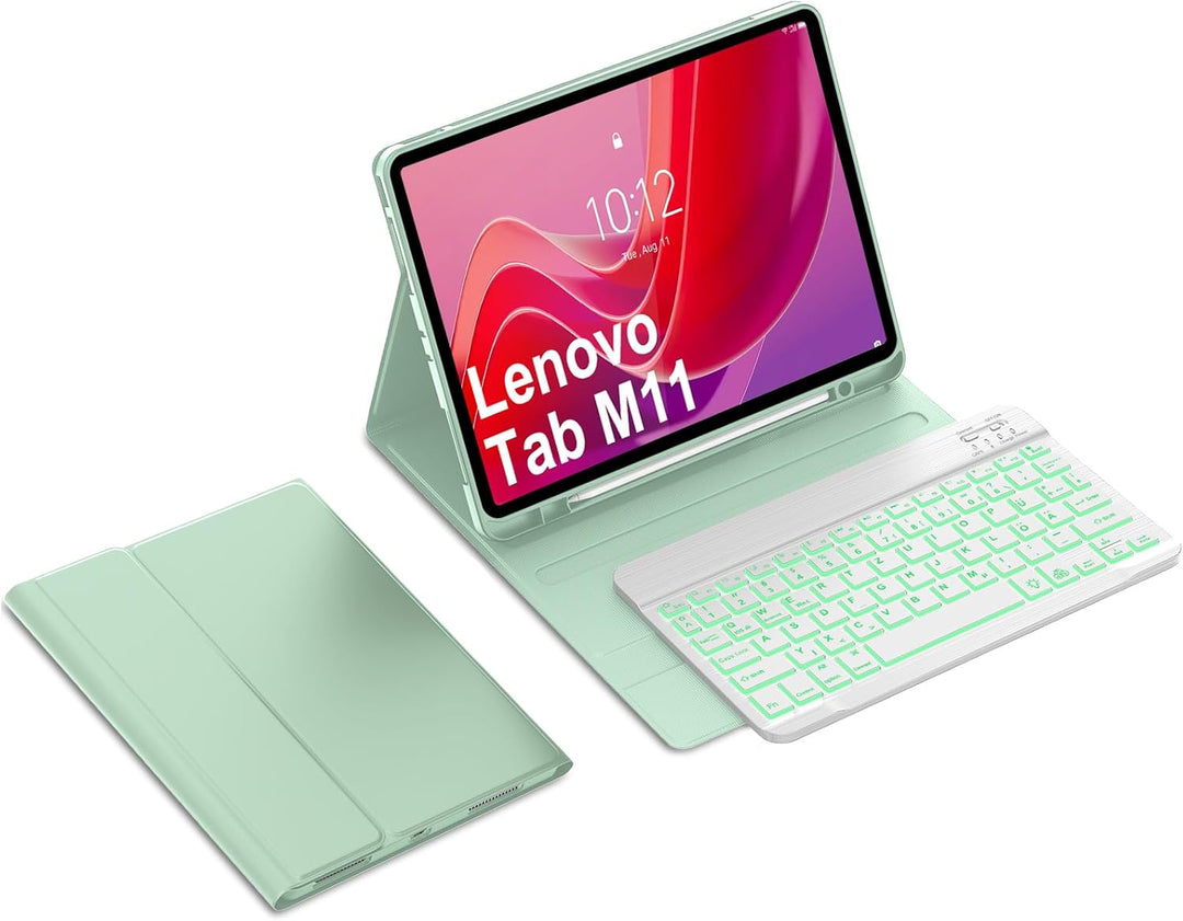 Tastatur Hülle für Lenovo Tab M11 11'' 2024, Lenovo Tab M11 Tablet Magnetisch Abnehmbarer Tastatur m