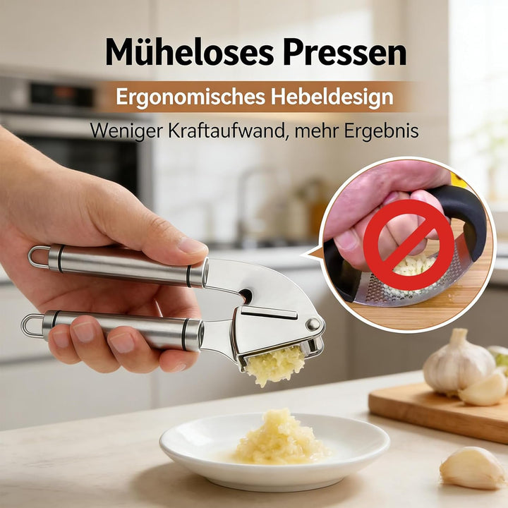 Knoblauchpresse,Einfaches Ausdrücken von Knoblauch und Ingwer(KeinSchalen Nötig),Leicht zu Reinigend