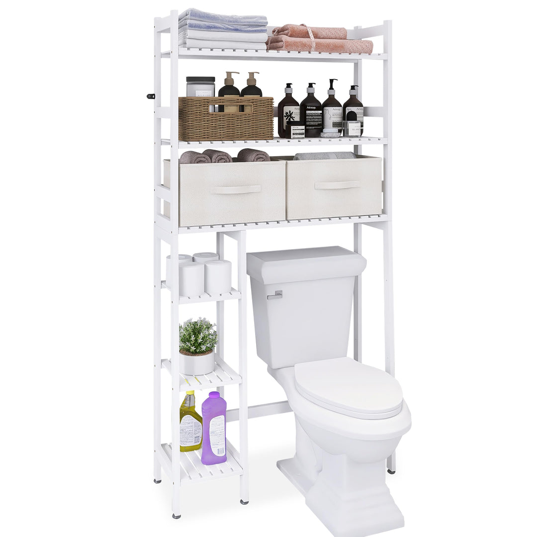SMIBUY über der Toilette Aufbewahrung mit Schubladen, grossem platzsparenden Ständer im Badezimmer,