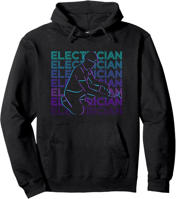 Elektriker Retro Pullover Hoodie