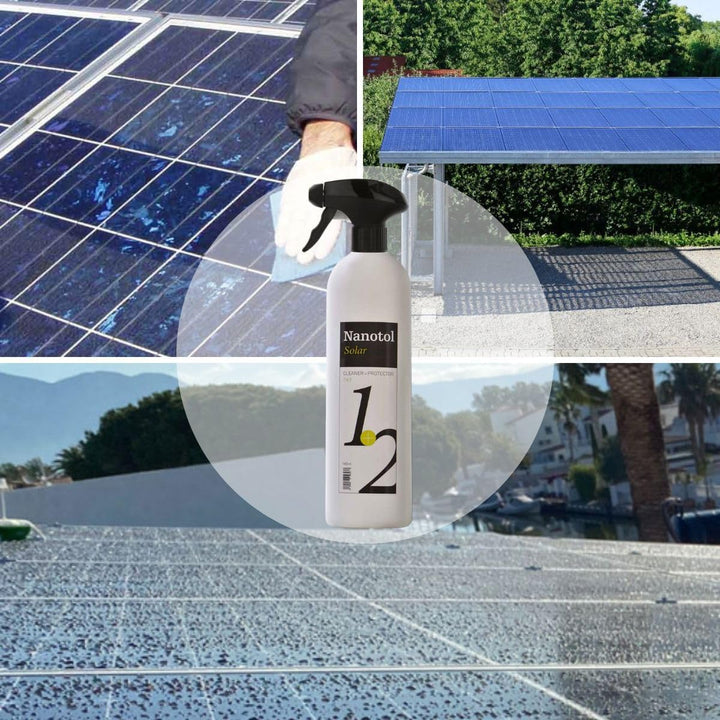 Nanotol Photovoltaik- und Solaranlagen Reiniger für 480 m² - Reiniger + Nanoversiegeung 1+2 für lang