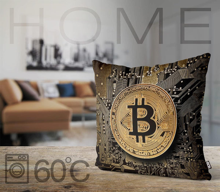 VOID Bitcoin Krypto Digital Kissenbezug Kissenhülle Sofakissen Kissen Deko Outdoor-Kissen Dekokissen