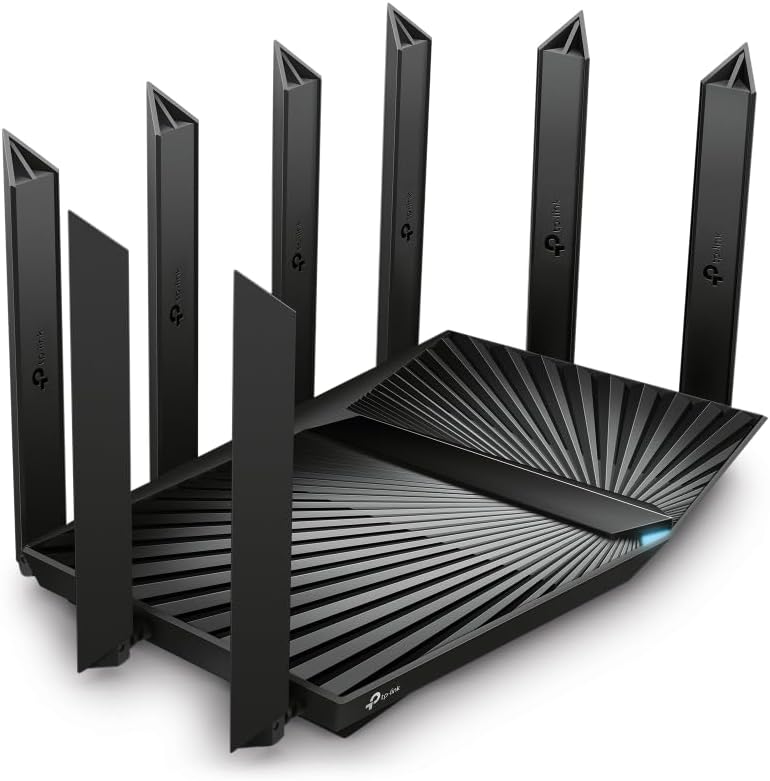 TP-Link Archer AX90 Wi-Fi 6 Gigabit Triband WLAN Router (4804 Mbit/s +1201Mbit/s 5 GHz, 574 Mbit/s 2