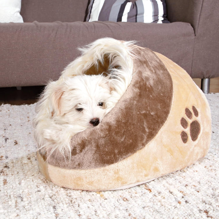 TRIXIE Pet Products Minou Cuddly Cat Bed Pet Products Minou Katzenbett 36281 medium beige / braun L