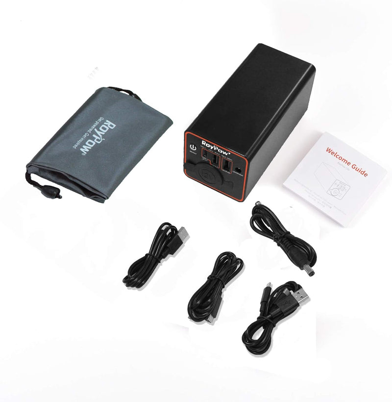 RoyPow Tragbares Ladegerät 30W PD USB-C Power Bank mit 12V Zigarettenanzünder Steckdose, externem Ak