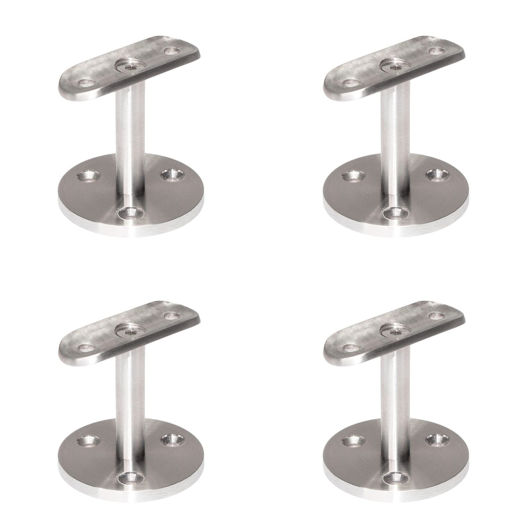 PRIOstahl Handlaufhalter Handlaufträger Wandhalter Handlaufstütze - 4 x Handlauf 42,4 mm für Rundroh