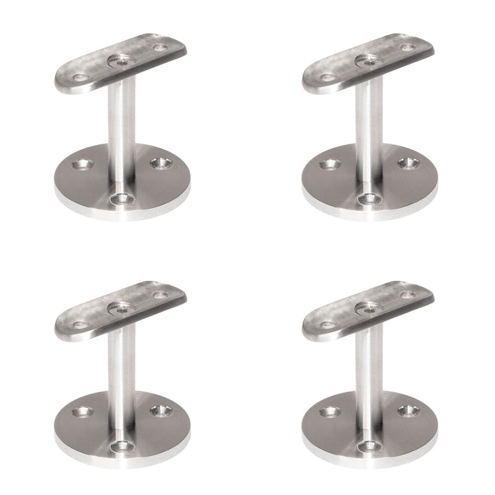 PRIOstahl Handlaufhalter Handlaufträger Wandhalter Handlaufstütze - 4 x Handlauf 42,4 mm für Rundroh