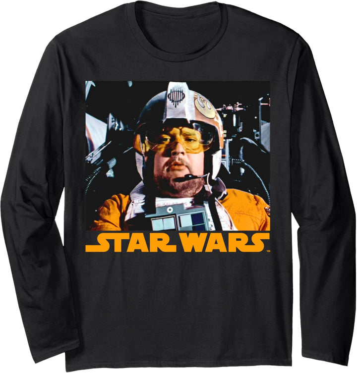 Star Wars Starship Pilot Logo Langarmshirt