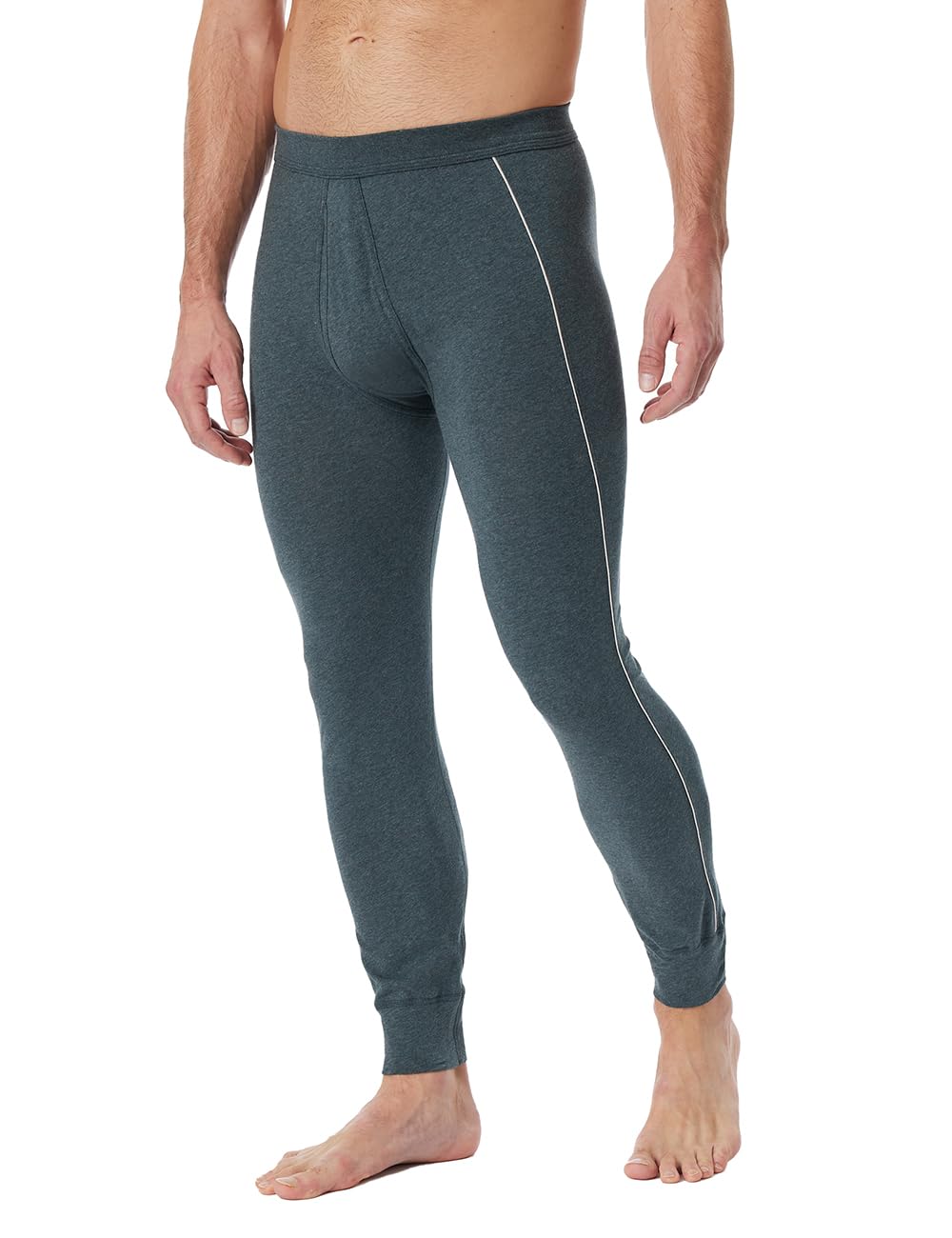 Schiesser Herren lange Unterhose mit Eingriff - Comfort Fit M Blau-mel._181840, M Blau-mel._181840
