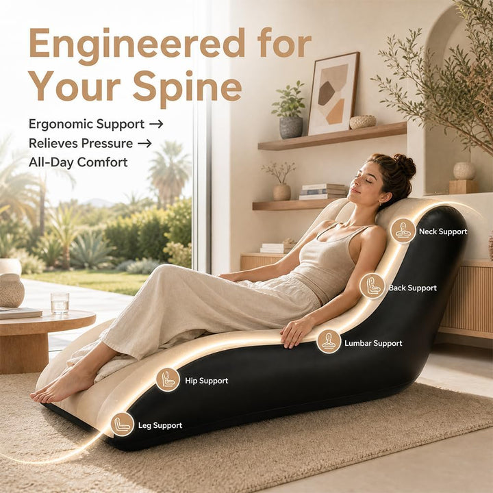 Aufblasbares Sofa mit Flockoberfläch, Tragbare Aufblasbarer Sessel, Wasserdichtes Luftsofa Aufblasba