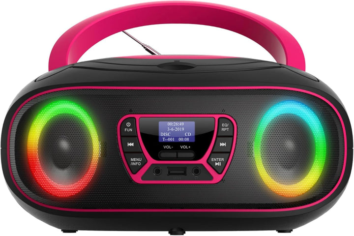 Denver DAB+ Boombox Mit DAB+/FM-Radio, Bluetooth-Funktion,Pink Rosa, Rosa