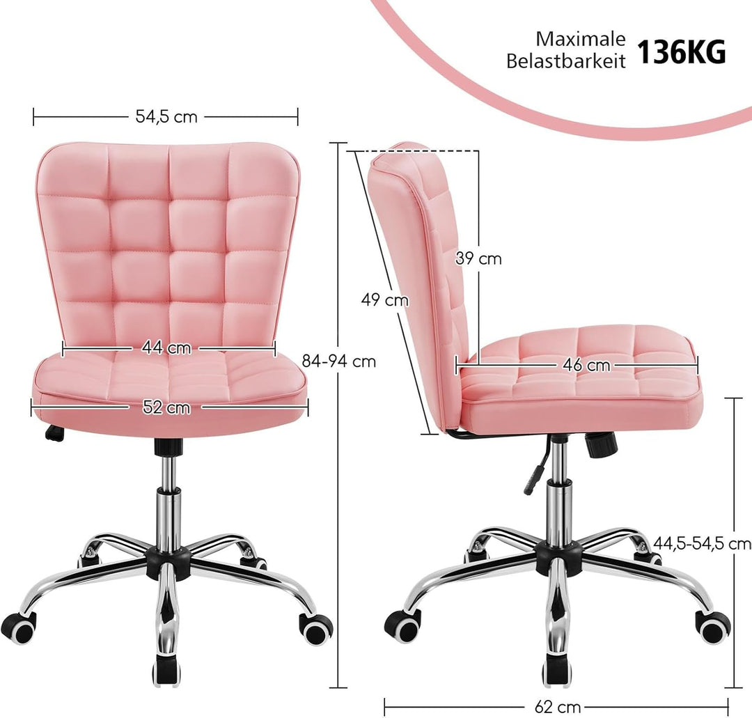 Yaheetech Bürostuhl Schreibtischstuhl Ergonomisch Drehstuhl höhenverstellbar Kosmetikhocker Chefsess