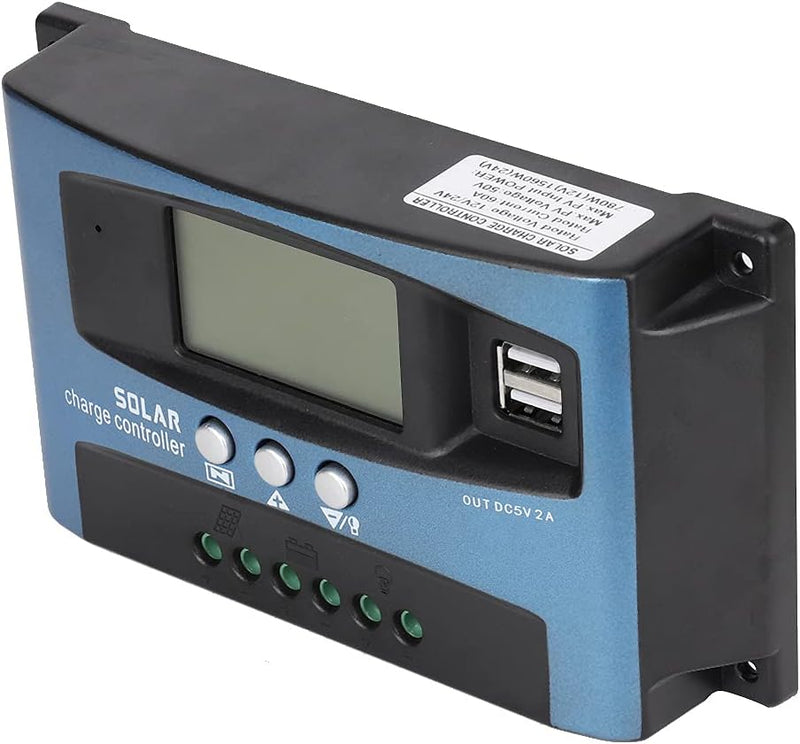 MPPT 40/50/60/100A Professioneller Solarladeregler Dual USB LCD Display 12V 24V(60A), 60A