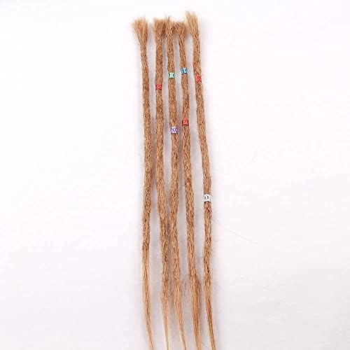 100% Echthaar Dreadlock Extensions 20 Zoll 5 Stränge/Pack Handgemachte Crochet Dreadlocks Extension