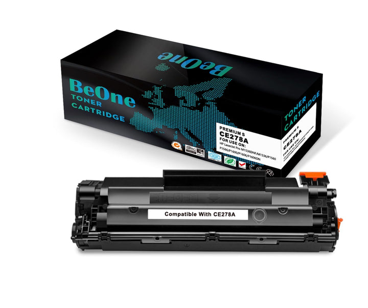 BeOne 1 x 78A CE278A Tonerkartuschen kompatibel mit HP LaserJet Pro M1536 MFP M1536DNF P1560 P1566 P