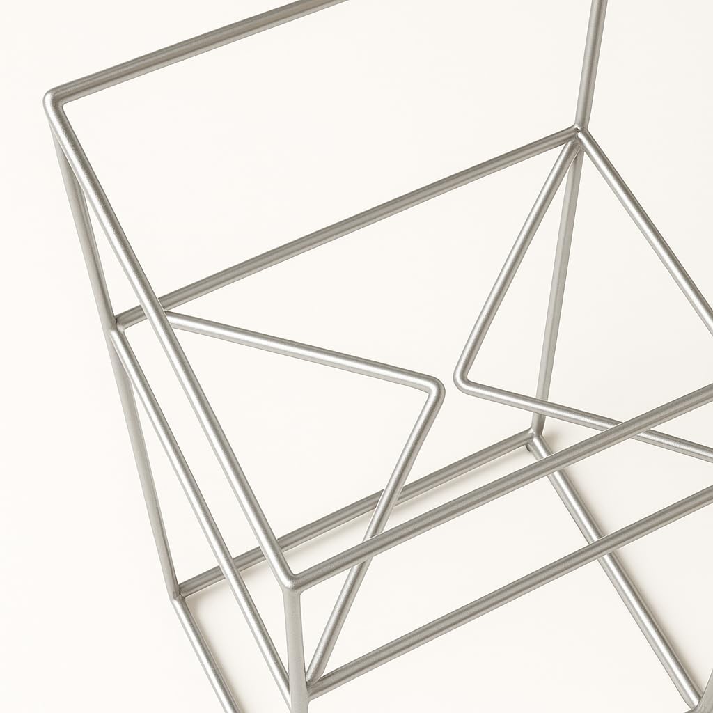 Pflanzenständer Filo - 24x24x80cm - Farbe Silber - für Zimmerblumen - Metallregal - Dekorativer Tisc