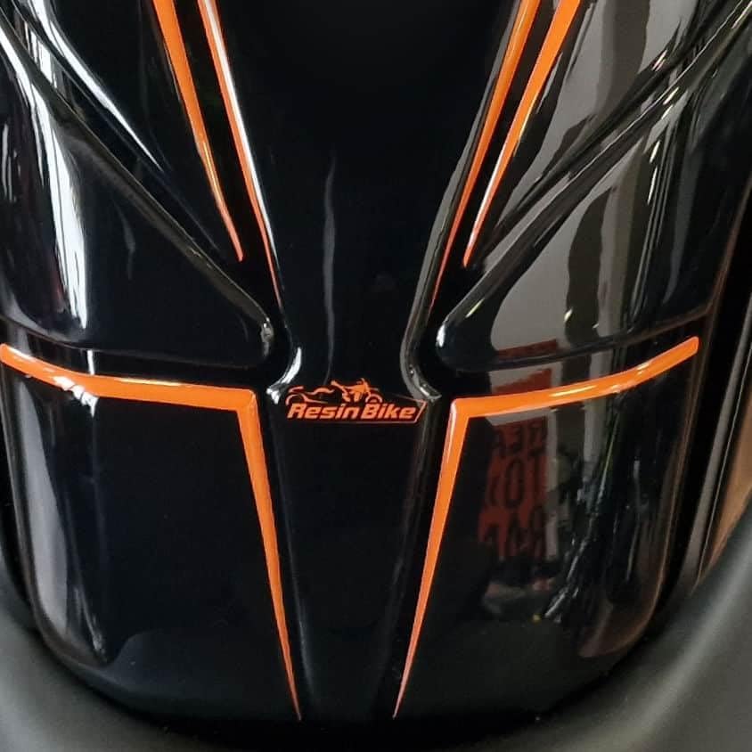 Resin Bike Aufkleber für Motorrad Kompatibel mit KTM 125 Duke 2021-2022 Silber. Tankabdeckung vor St