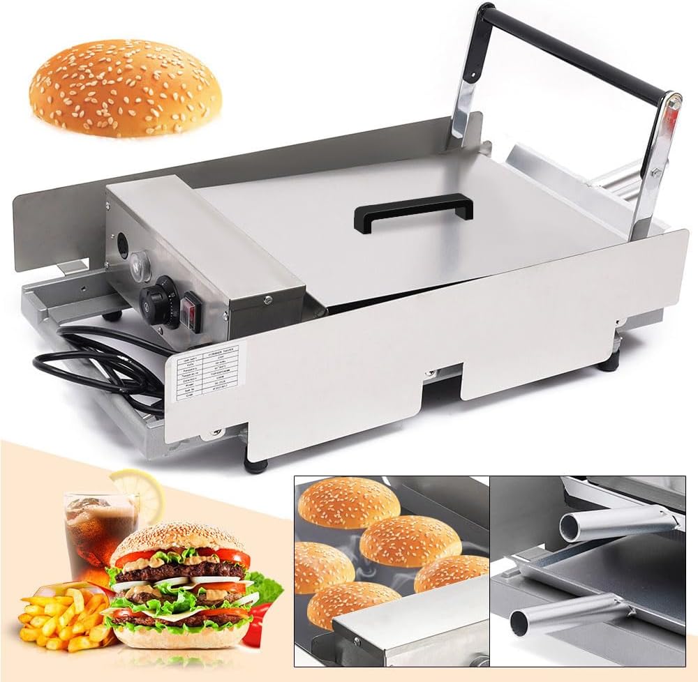 Hamburger Toaster Grill Bun Brötchenbäcker zum Aufbacken von Brötchen Hamburger Machine Double Robus
