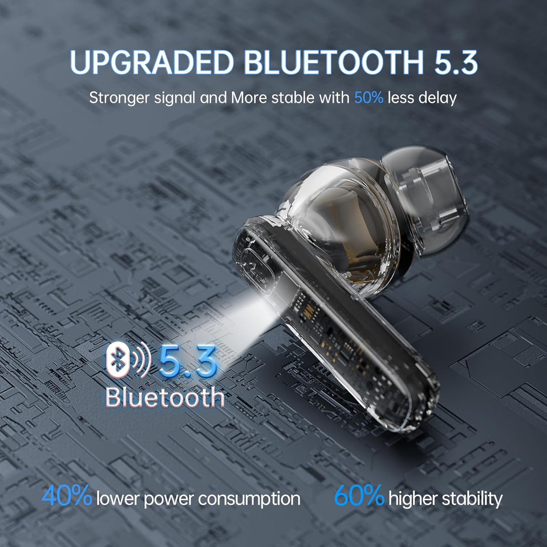 Bluetooth Kopfhörer, 2026 Stereo-Bass 3.0 Kopfhörer Kabellos Bluetooth, ENC Noise Cancelling Wireles