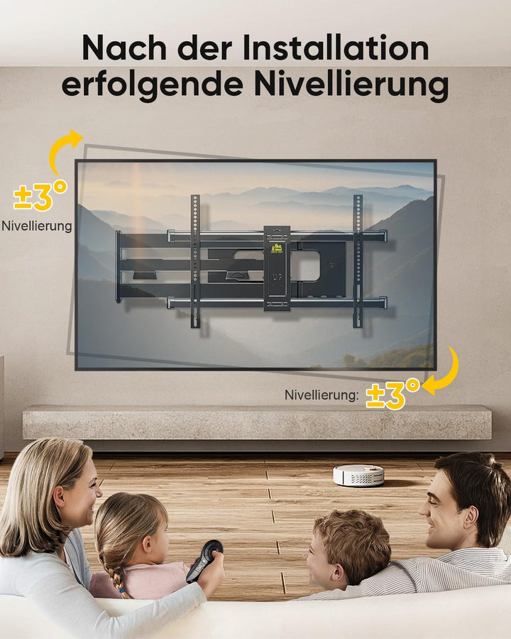 FORGING MOUNT TV Wandhalterung Schwenkbare Neigbare TV Halterung für 37-80 Zoll Flach & Curved Ferns