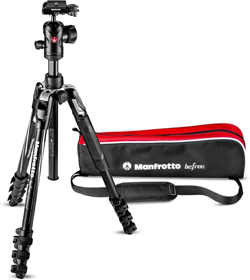 Manfrotto Befree Advanced Kamerastativ mit Hebelklemme, tragbares und kompaktes Reisestativ-Set mit