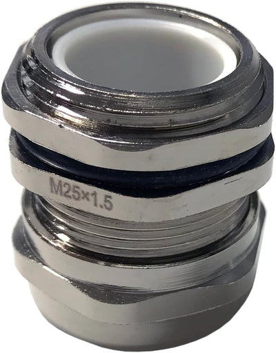 8 Stück M25 x 1.5 (MESSING-Metall) Kabelverschraubung/Kabeldurchführungen mit Gegenmutter für Kabeld