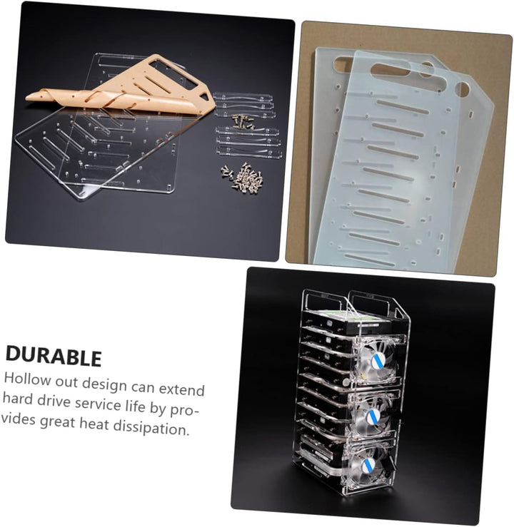 DOITOOL Transparenter DIY Hard Drive Bracket Mehrschichtiger Mechanischer Festplattenrahmen Praktisc