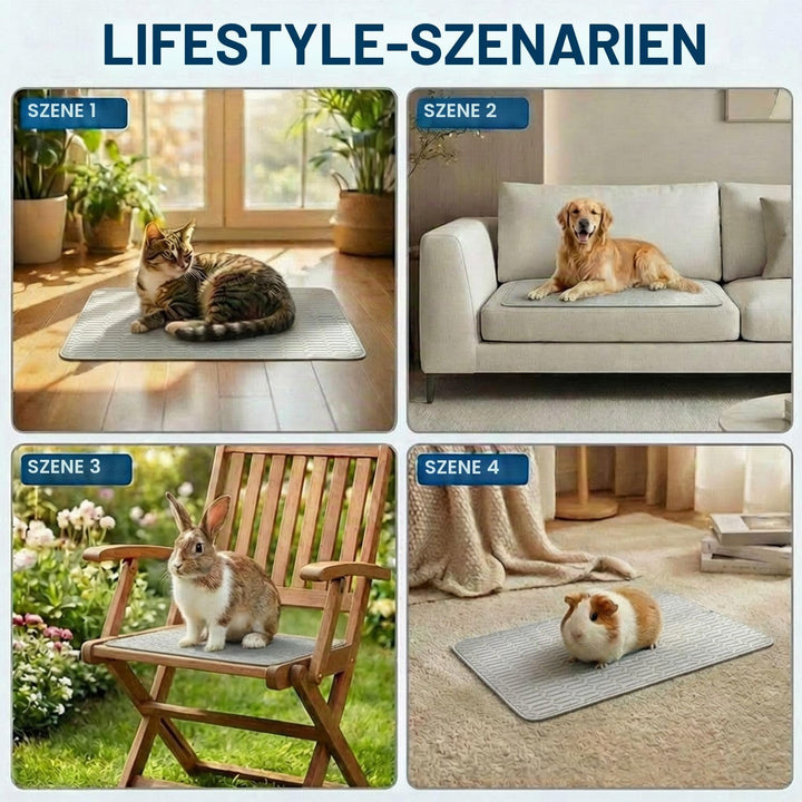 Kühlmatte für Katzen &amp; Hunde, SelbstKühlende Hundematte &amp; Kühlkissen Waschbar für Zuhause, Auto &amp; Re