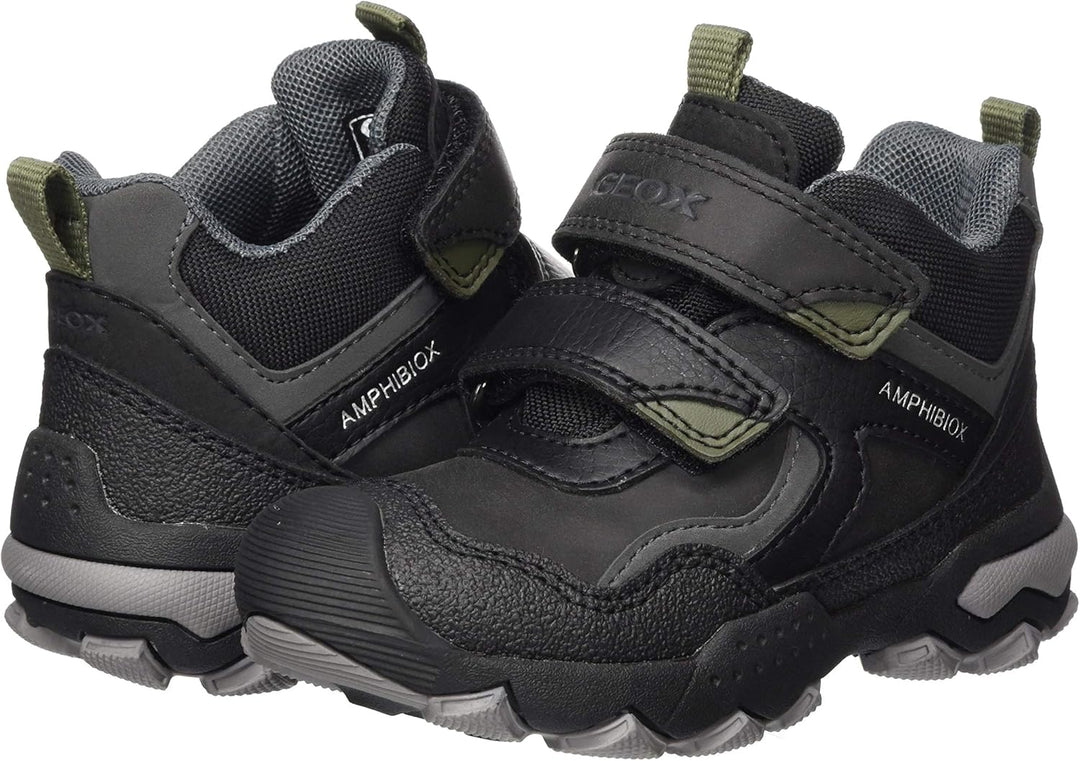 Geox Jungen J Buller Boy B ABX B Rain Shoe, Black Military
