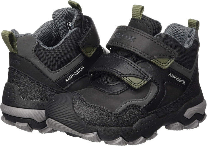 Geox Jungen J Buller Boy B ABX B Rain Shoe, Black Military