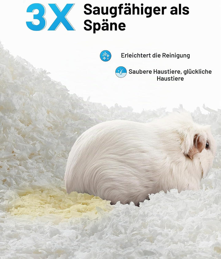 BUCATSTATE Hamster Streu 70L, Papier Einstreu für Kleintiere, Besonders Saugfähige &amp; 99,9% Staubfrei