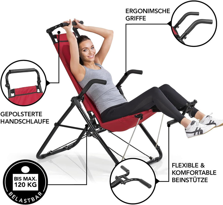 MAXXMEE Inversionstrainer Deluxe | Für jedes Alter, für jeden Fitness-Level | Zur Stärkung der Rücke