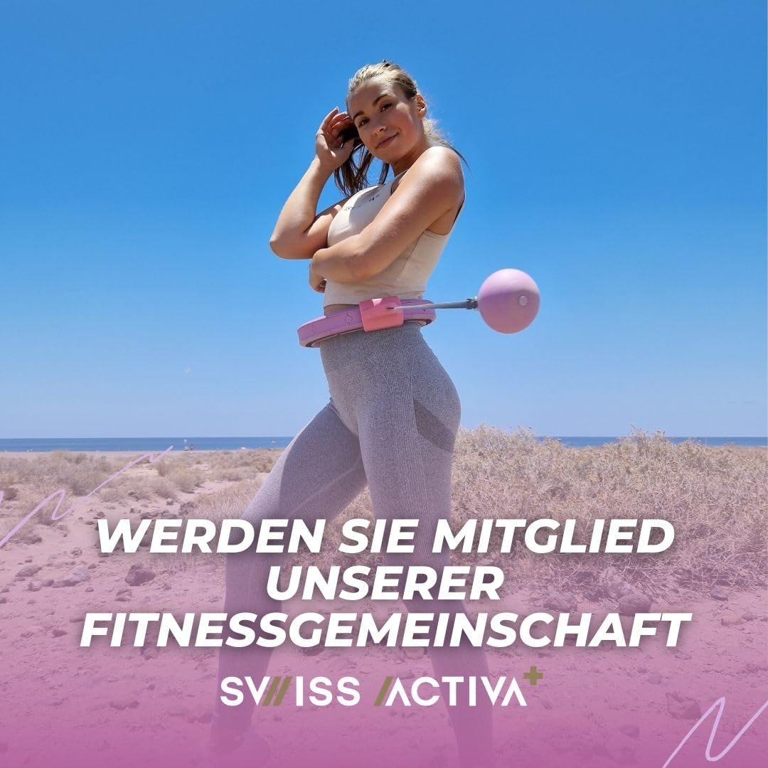 Swiss Activa+ Smart Hula Hoop mit Zähler- Hula Hoop der Nicht runter fällt - Smart Hula Hoop Reifen