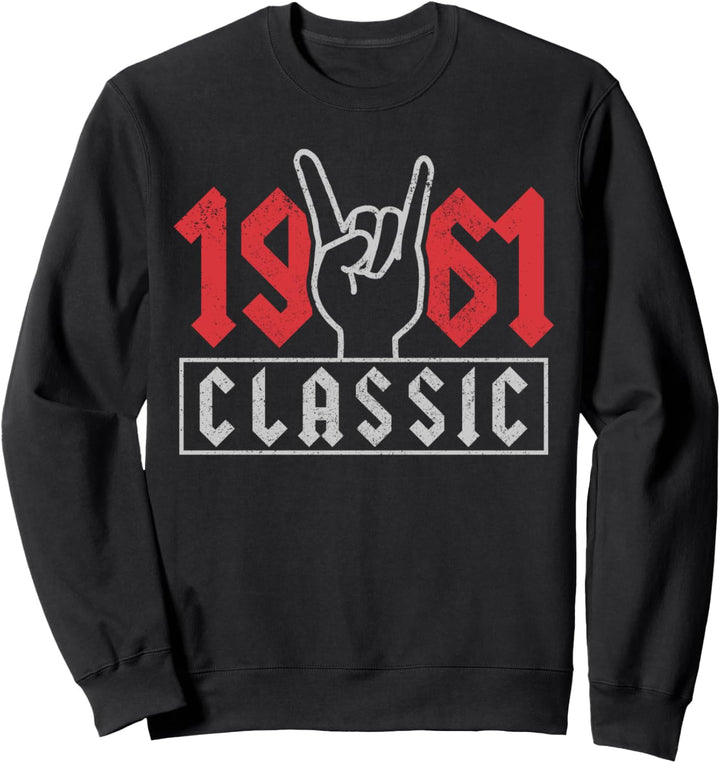 60. Geburtstag Geschenk 1961 Classic Rock Rocker Rock Musik Sweatshirt