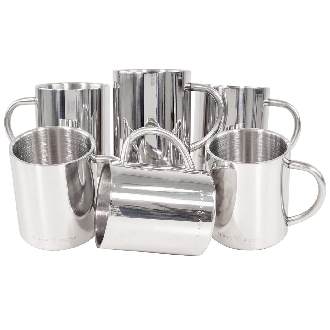 Black Snake® Camping-Thermobecher | Edelstahl-Tasse zum Campen | Outdoor-Thermotasse 300 ml | Set au