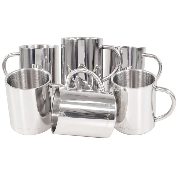 Black Snake® Camping-Thermobecher | Edelstahl-Tasse zum Campen | Outdoor-Thermotasse 300 ml | Set au