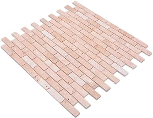 Mosaikfliese Selbstklebende Mosaike Verbund Naturstein Travertine beige MOS200-4M92_f