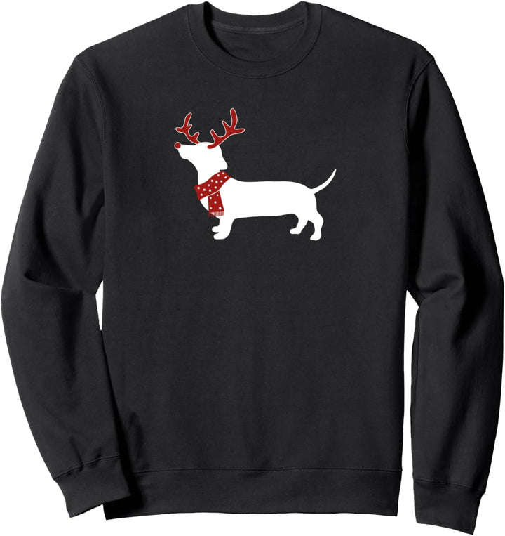 Dackel Dachshund mit Geweih Weihnachten X-mas Geschenk Sweatshirt