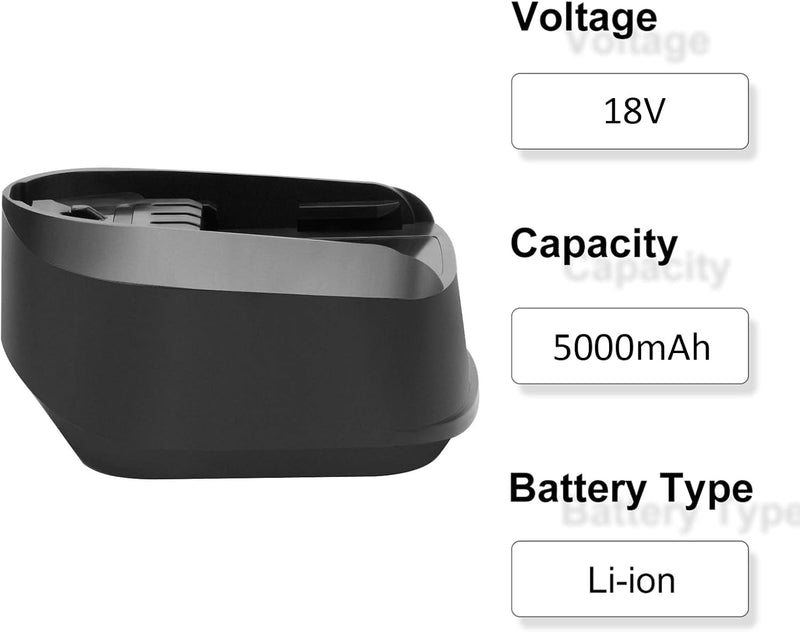 Exmate 18V 5.0Ah akku Ersatzbatterie für Bosch 1600A005B0, 2607335040, 2607336039, 2607336040, 26073