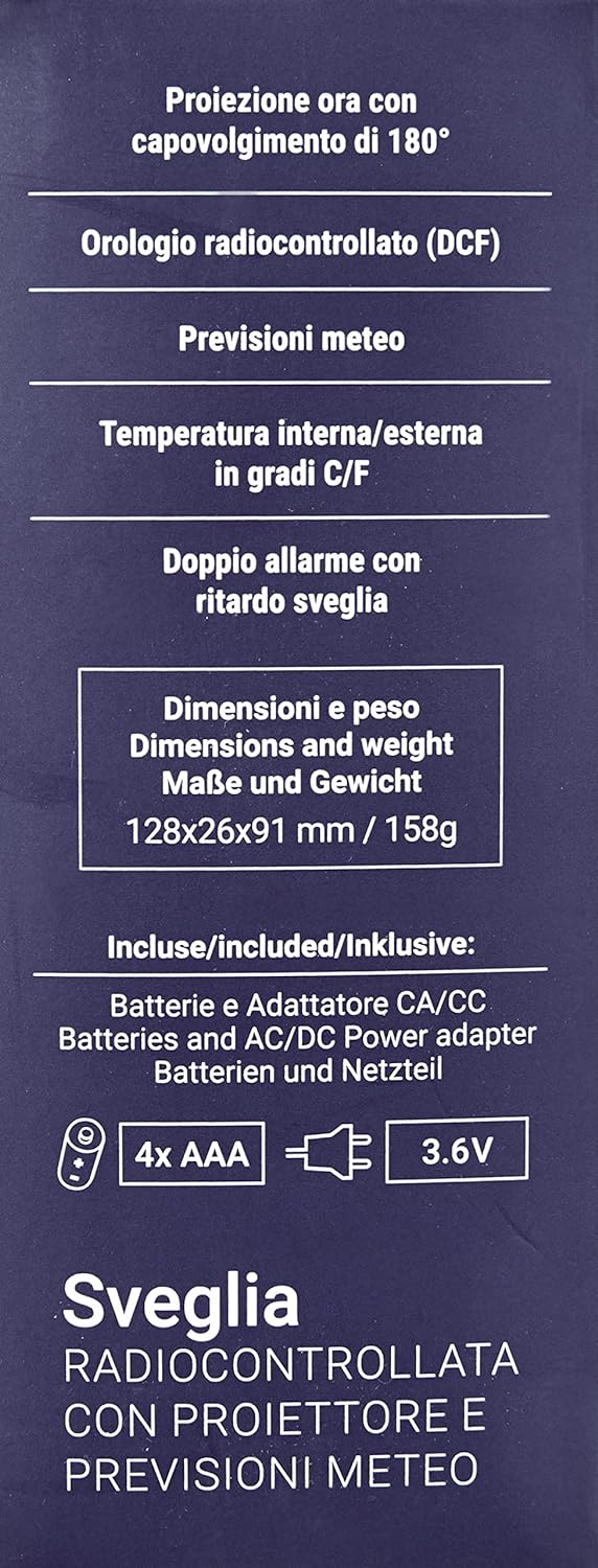 EXPLORE SCIENTIFIC Wettervorhersage RPW3008 Dual Snooze Alarm Silber Silber / Schwarz, Silber / Schw